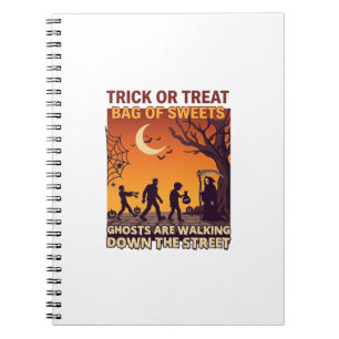 Carnet Trick Or Treat Halloween Zombies Grim Reaper Citro