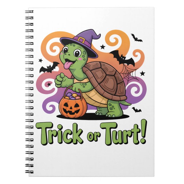 Carnet Trick ou Turt Funny Turtle Halloween (Devant)