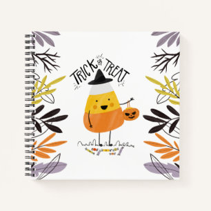 Carnet Tricoter ou traiter l'Halloween du maïs bonbon   O