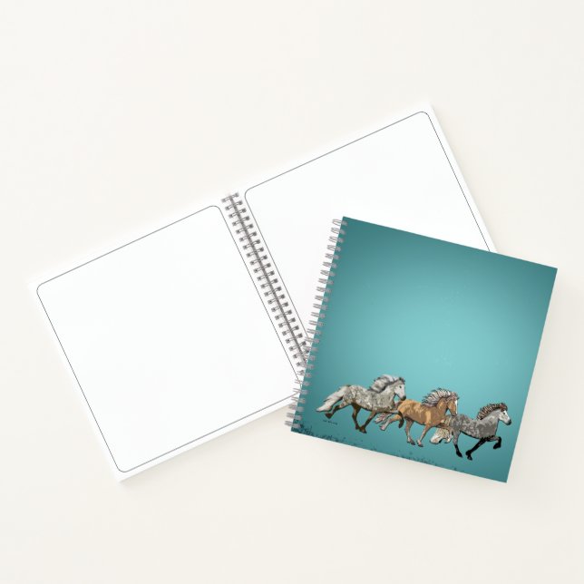 Carnet Trio à Tolt - chevaux islandais (Intérieur)