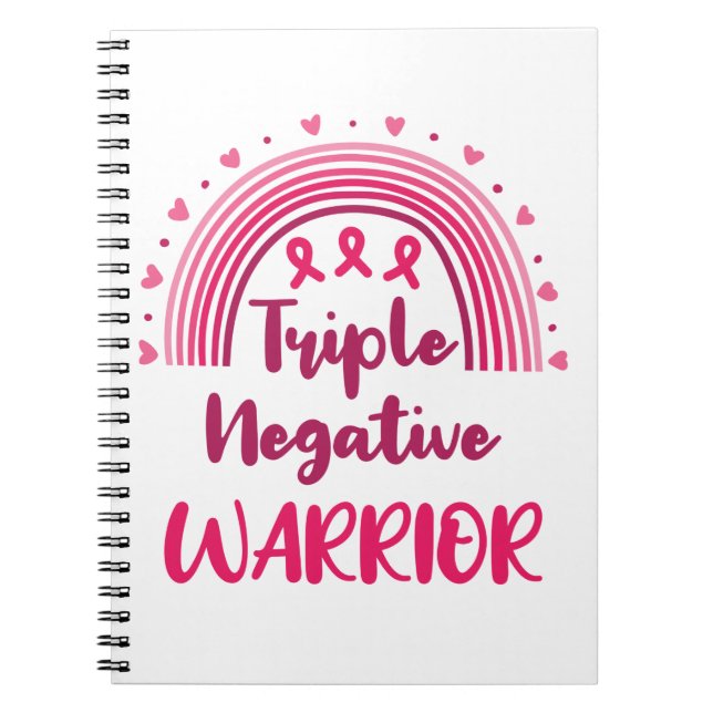 Carnet Triple guerrier négatif cancer du sein Arc-en-ciel (Devant)