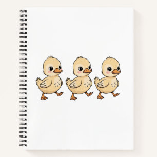 Carnet Trois Canetons Marchant en Rangée – Mignon