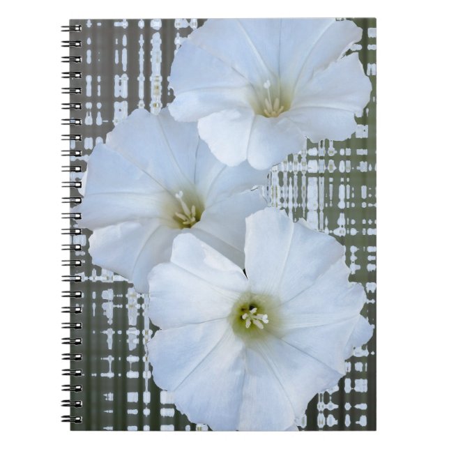 Carnet trois fleurs blanches (Devant)