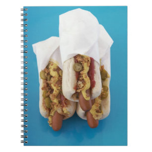 Carnet Trois hot-dogs en petits pains