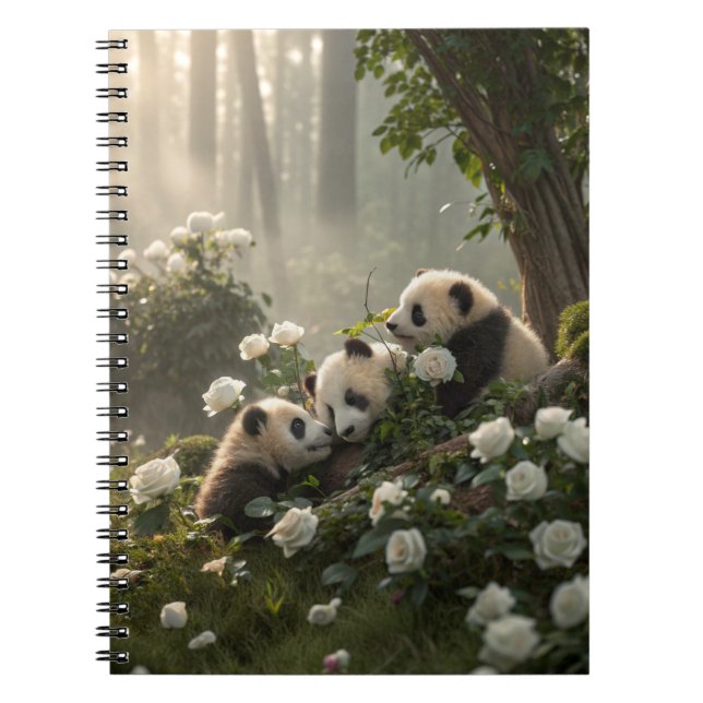 Carnet Trois mignons Pandas (Devant)