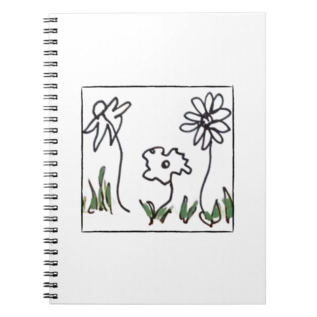 Carnet Trois petites fleurs (Devant)