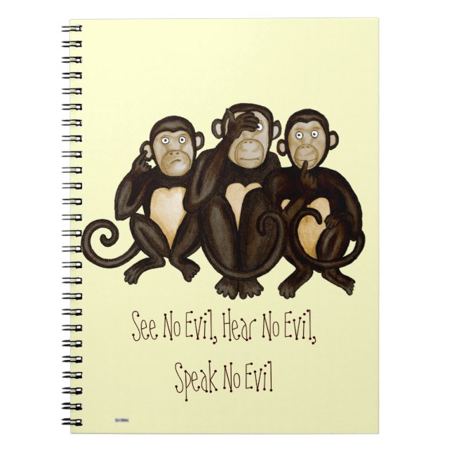 Carnet Trois singes sages (Devant)