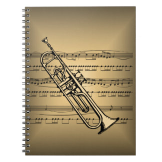 Carnet Trompette avec l'arrière - plan de musique de