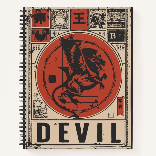 Carnet Trône d'enfer - Roi diable dans la colère ornée (Devant)