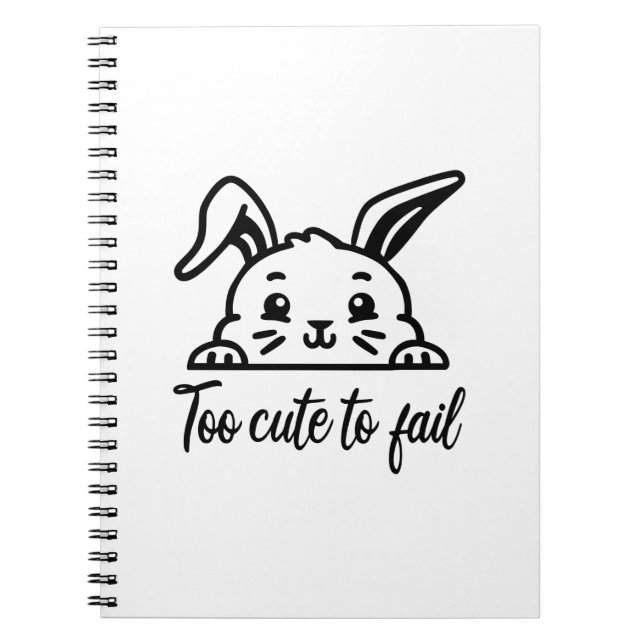 Carnet Trop mignon pour échouer (Devant)
