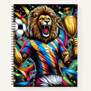 Carnet Trophée de football de champion de soccer Lion Vic