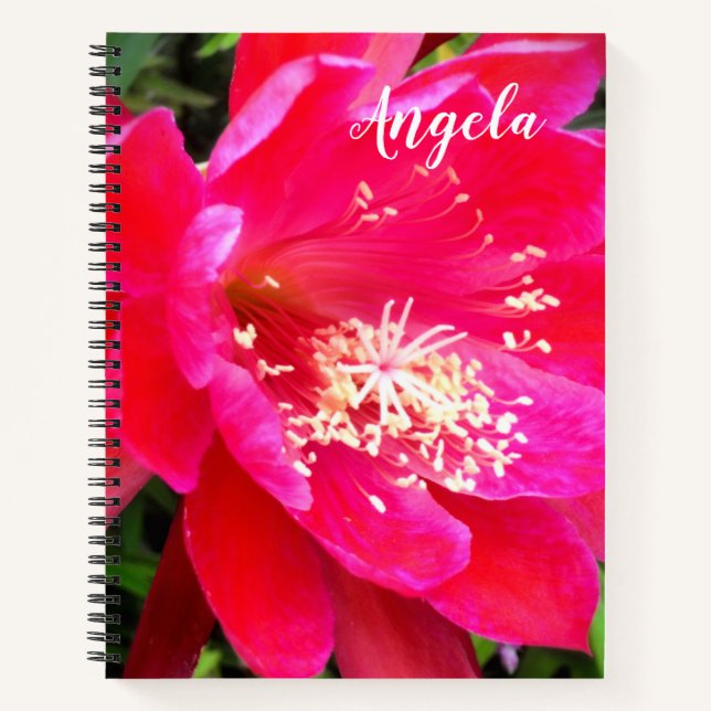 Carnet Tropical Hot Pink Epie Flower Photo (Devant)