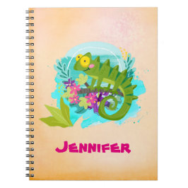 Carnet Tropical lizard with Flowers