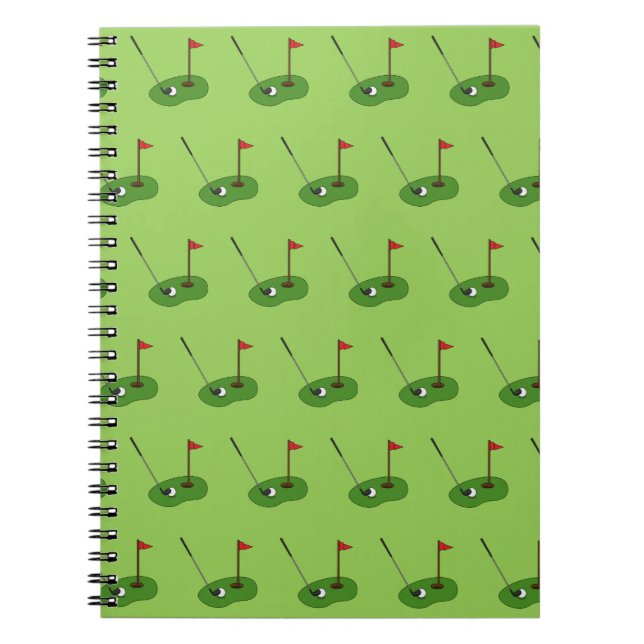 Carnet Trou de golf avec Motif Drapeau (Devant)