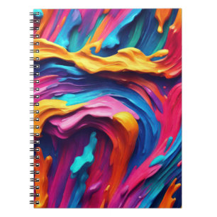 Carnet Trucs de peinture Abstraits psychédéliques colorés