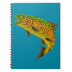 Carnet Truite arc-en-ciel feuille Aspen 1