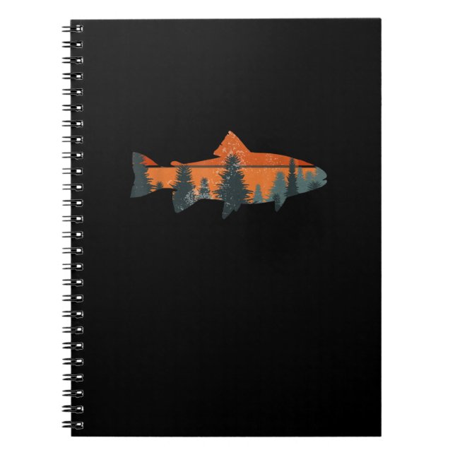 Carnet Truite Volant Pêche Nature Pêche Extérieure Pêcheu (Devant)