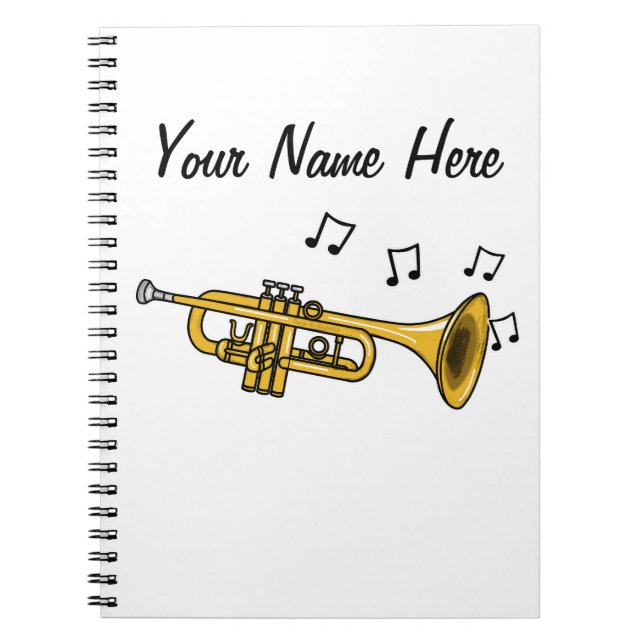 Carnet Trumpet Brass Musicien Musique Enseignant Personna (Devant)