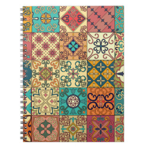 Carnet Tuiles portugaises : motif sans couture de style A