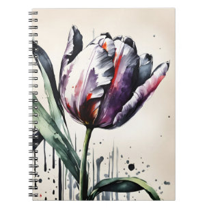 Carnet Tulipe - Fleurs aquarelle