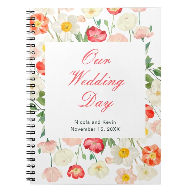 Carnet Tulipes et Daffodils Planificateur de mariage de p (Devant)