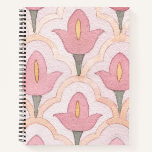 Carnet Tulipes motif d'aquarelle remarquablement décorati