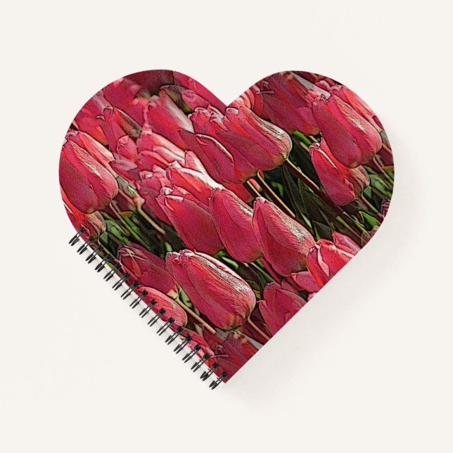 Carnet Tulipes roses florales (Devant)
