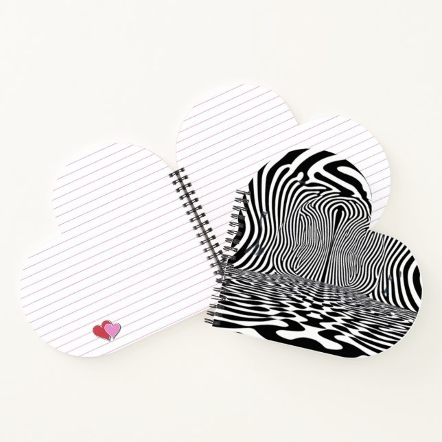 Carnet Tunnel d'illusion optique - Noir et blanc hypnotiq (Intérieur)