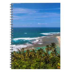 Carnet Tunnels Beach vu depuis le sentier Kalalau