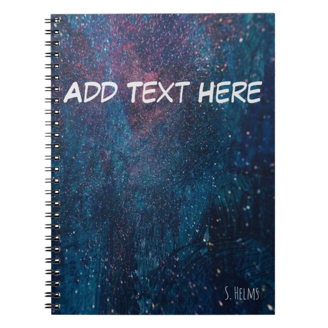 Carnet Turqouise Galaxy Paint Sparkings (Devant)