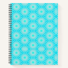 Turquoise, Aqua et Gris Fleurs avec Cyan