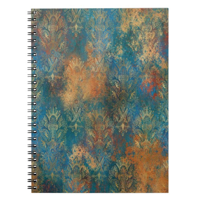 Carnet Turquoise Cooper Patina (Devant)