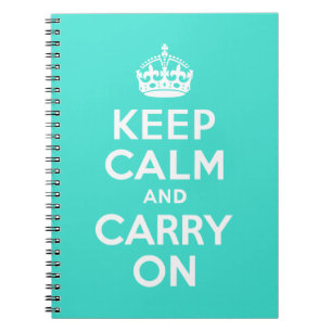 Carnet Turquoise Gardez le calme et continuer
