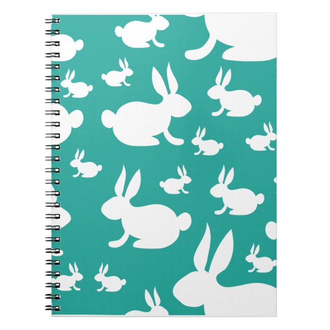 Carnet Turquoise Motif Bunny (Devant)