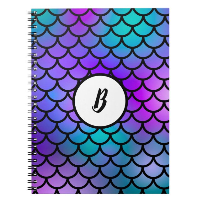 Carnet Turquoise Pink Blue Mermaid Balances Imaginaire Po (Devant)