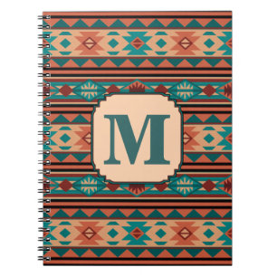 Carnet Turquoise Terracotta Monogram