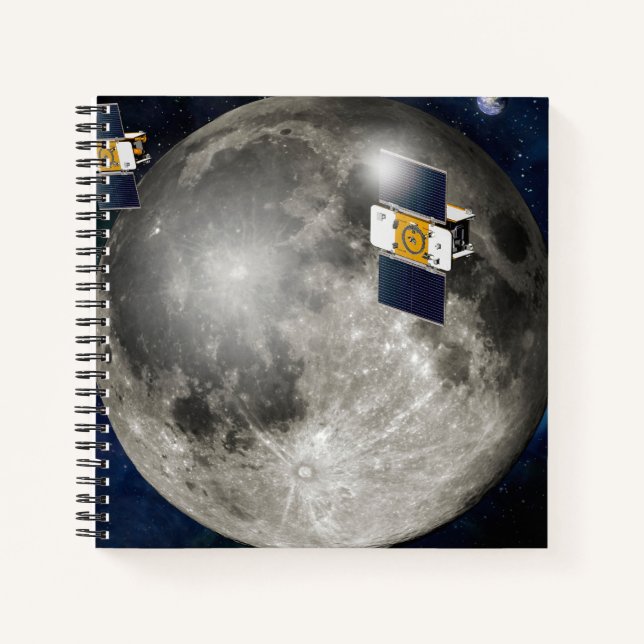Carnet Twin Grail Spacecraft Orbitant La Lune. (Devant)