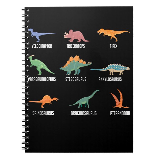 Carnet Types de dinosaures Spinosaurus Trex (Devant)