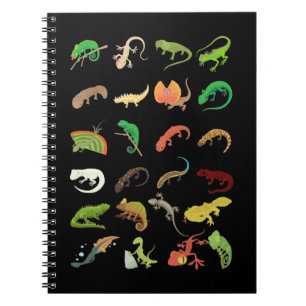 Carnet Types de reptiles Cute Gecko Lizard