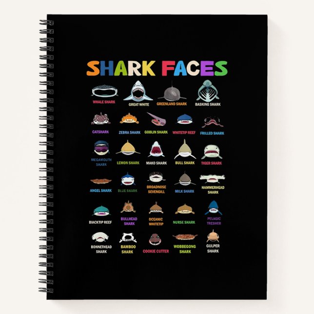 Carnet Types De Visages De Requins (Devant)