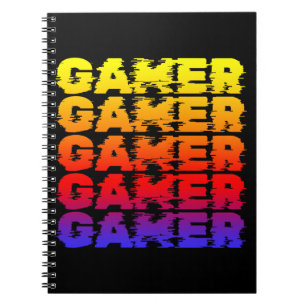 Carnet Typographie colorée de jeu pour joueur