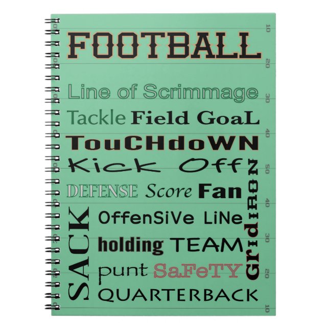 Carnet typographie du FOOTBALL (Devant)