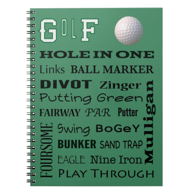 Carnet Typographie du GOLF (Devant)