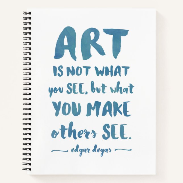 Carnet Typographie du Sketchbook d'artiste moderne Degas  (Devant)