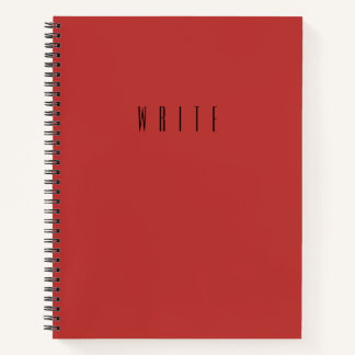 Carnet Typographie en écriture rouge