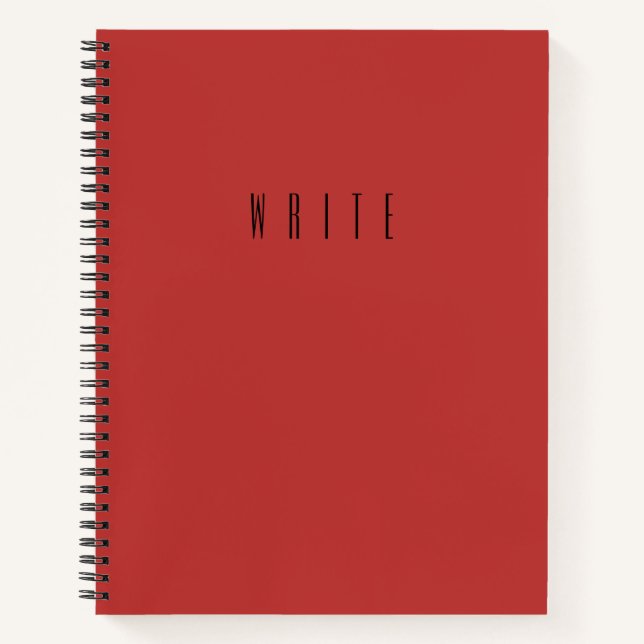 Carnet Typographie en écriture rouge (Devant)