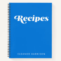 Typographie minimaliste moderne Retro Recette bleu
