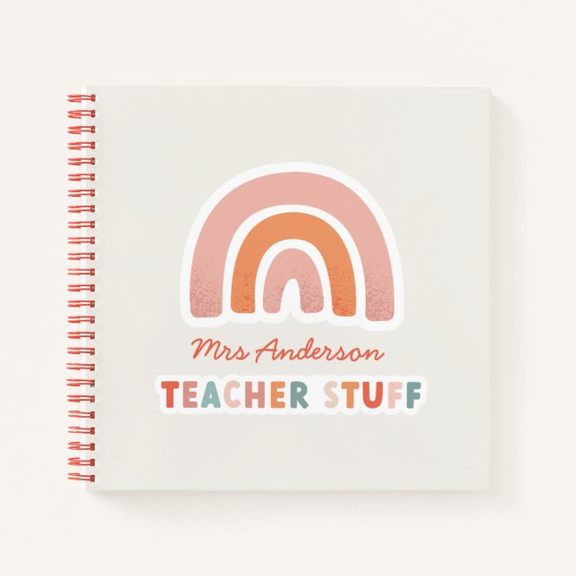 Carnet Typographie moderne colorée audacieuse professeur  (Devant)