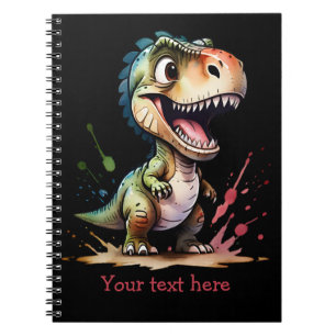 Carnet Tyrannosaurus Rex Aquarelle Personnalisée Éclabous