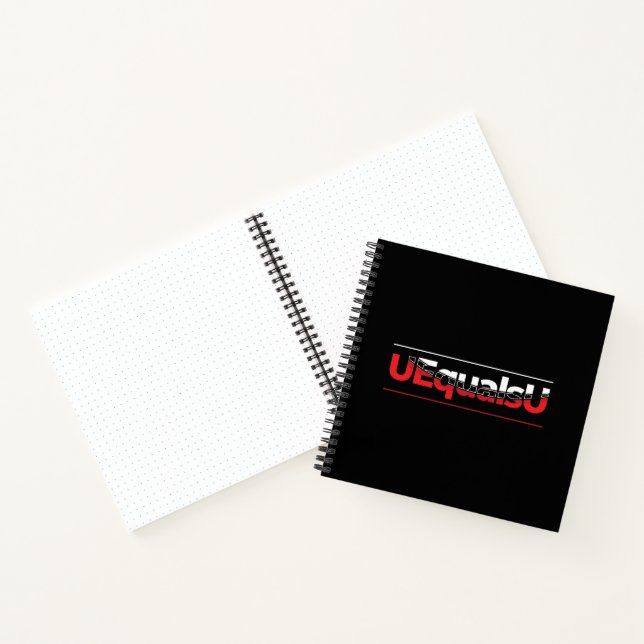 Carnet UEqualsU VIH Typographie indétectable Art (Intérieur)